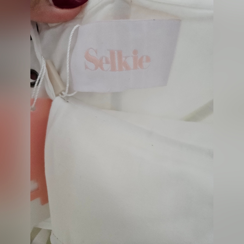 NWT Selkie Strapless White Sequin Dress (Frosted Degas Dress) - Picture 10 of 13